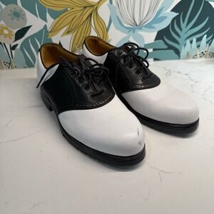 Nike Air Comfort Golf Shoes Waverly Last White Black Size 6 Good Condition